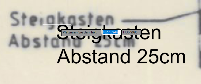 Platzieren des erkannten Textes