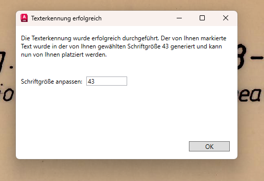 Text erfolgreich erkannt