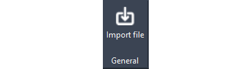 The "Import file" button